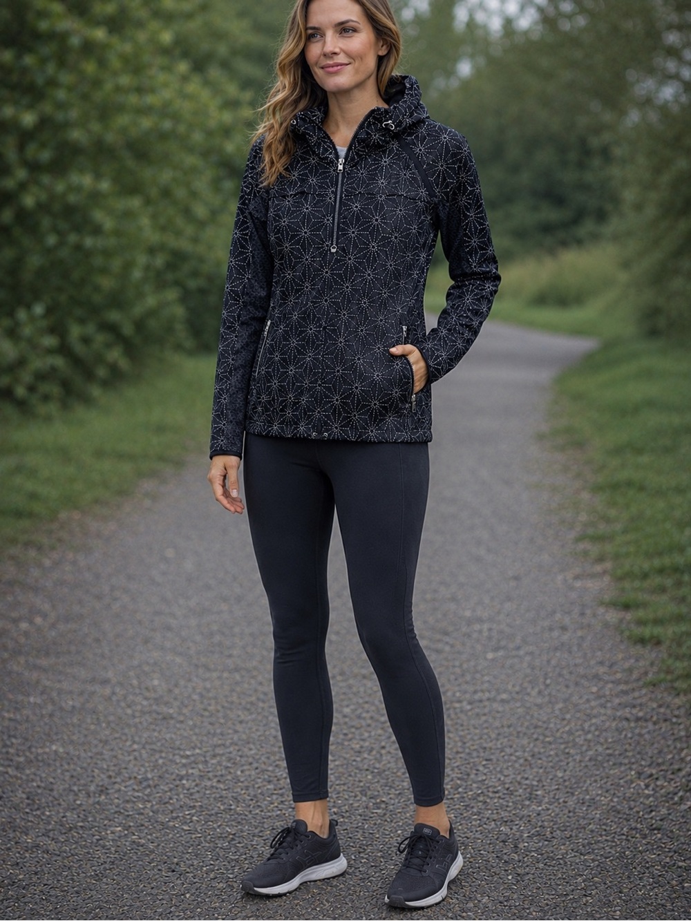 Lululemon lightweight windbreaker geometric pattern